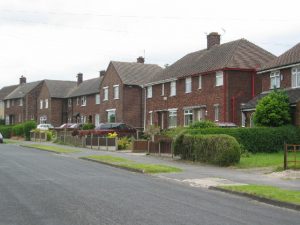 Row of council houses