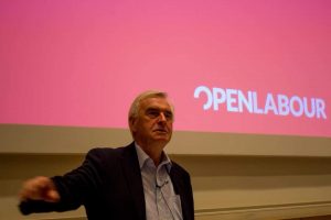 John McDonnell speaking at Open Labour conference 2018.